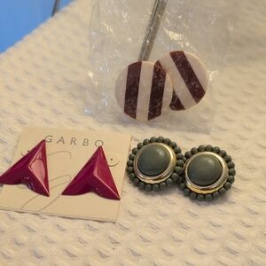 80's  Earrings! Pack Of Three.